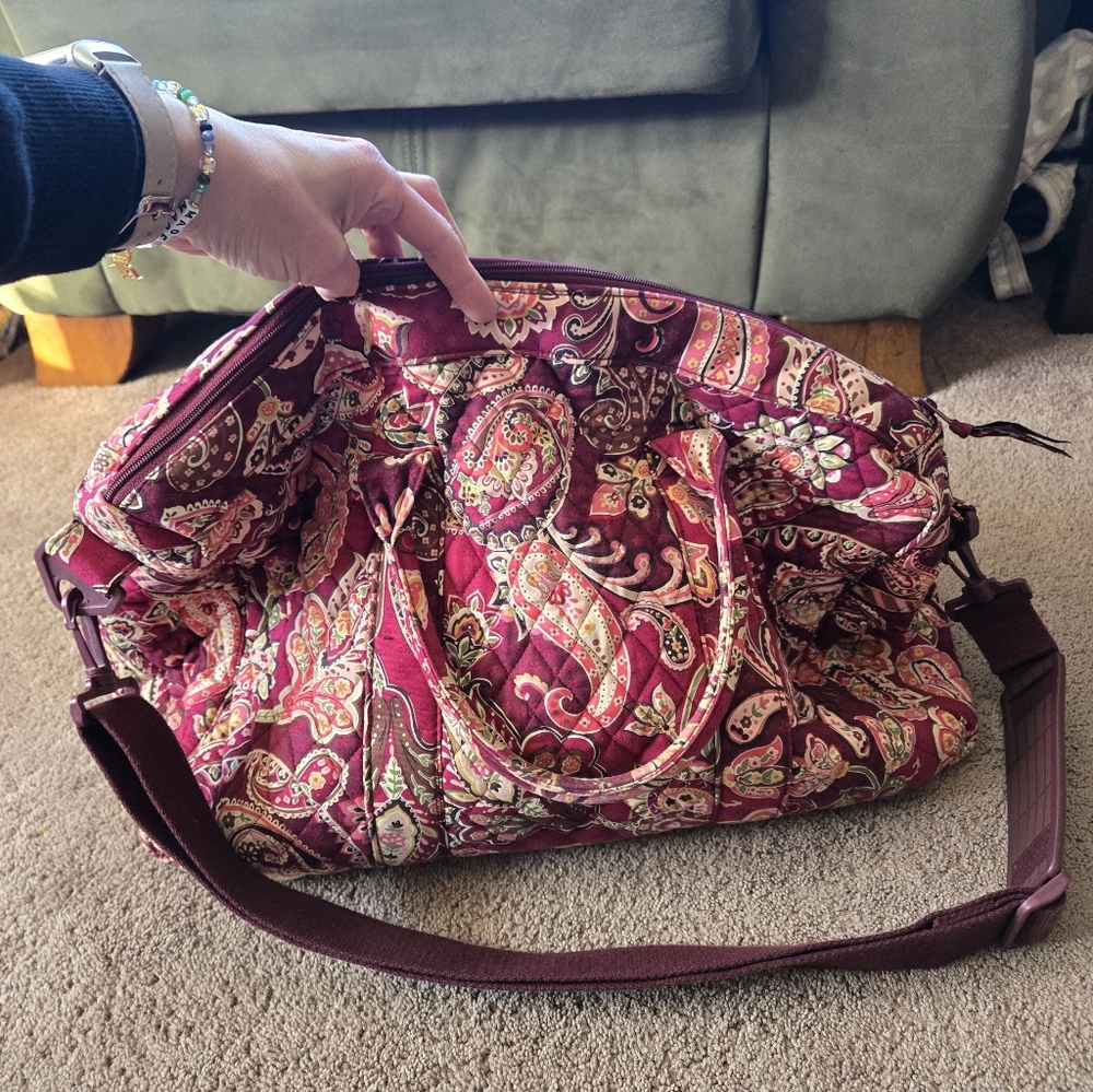 Vera Bradley Very Berry Paisley Duffle Bag - Picture 2 of 5